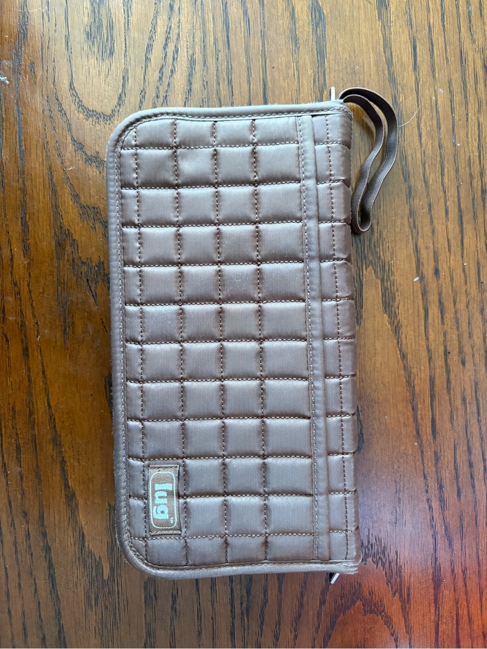 Lug (Retail $60) Quilted Brown Travel Wallet